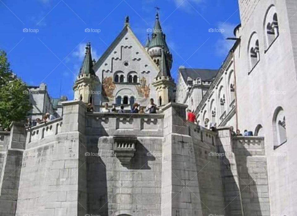 Facade of Neuschwanstein Castle, Bavaria State of Germany
