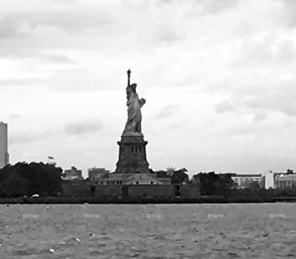 Statue of Liberty, NYC, black and white