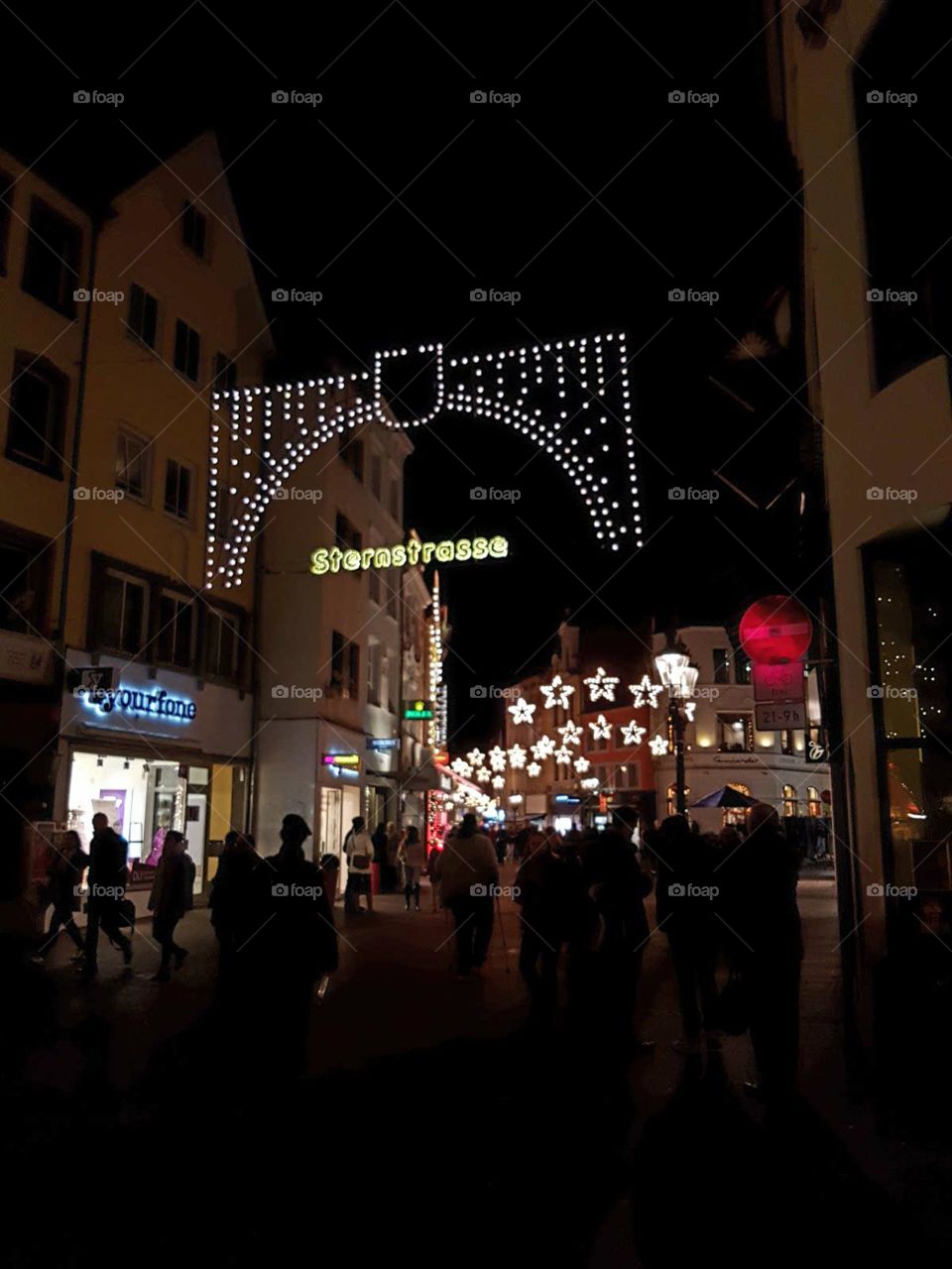 Sternstrasse in Bonn zu Weihnachten