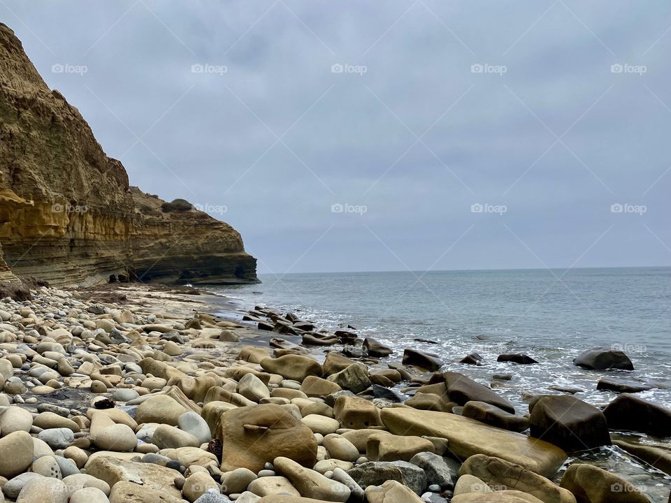 Beach at Sunset Cliffs Natural Park in San Diego California 