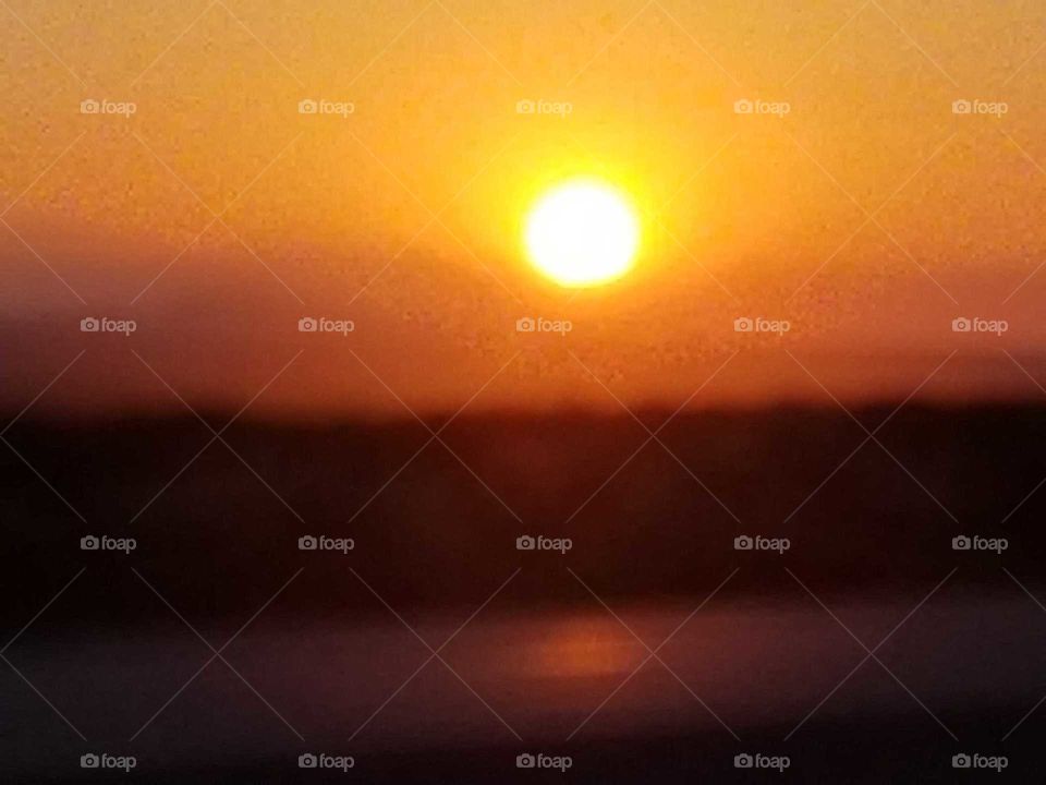 sunset with a blur