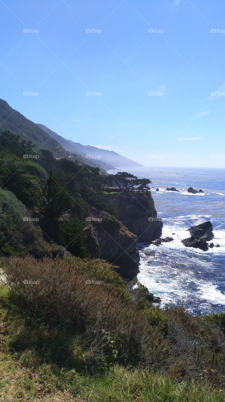 Coastline, highway 1, USA