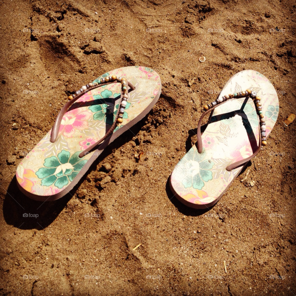 beach summer shoes sand by JoeLeese