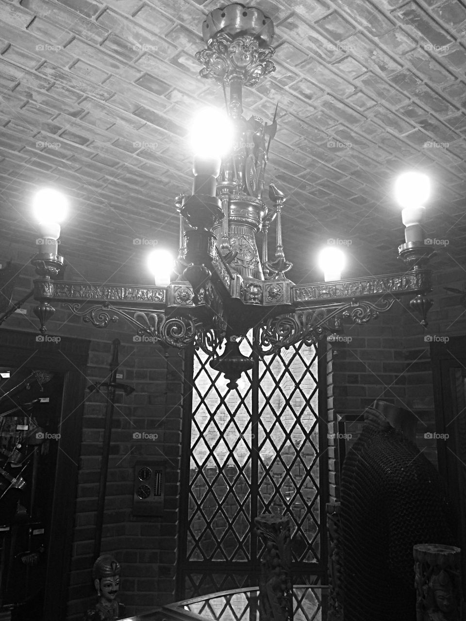 Chandelier. The chandelier of castle
