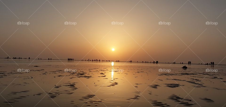 jampore beach, daman, gujarat, india