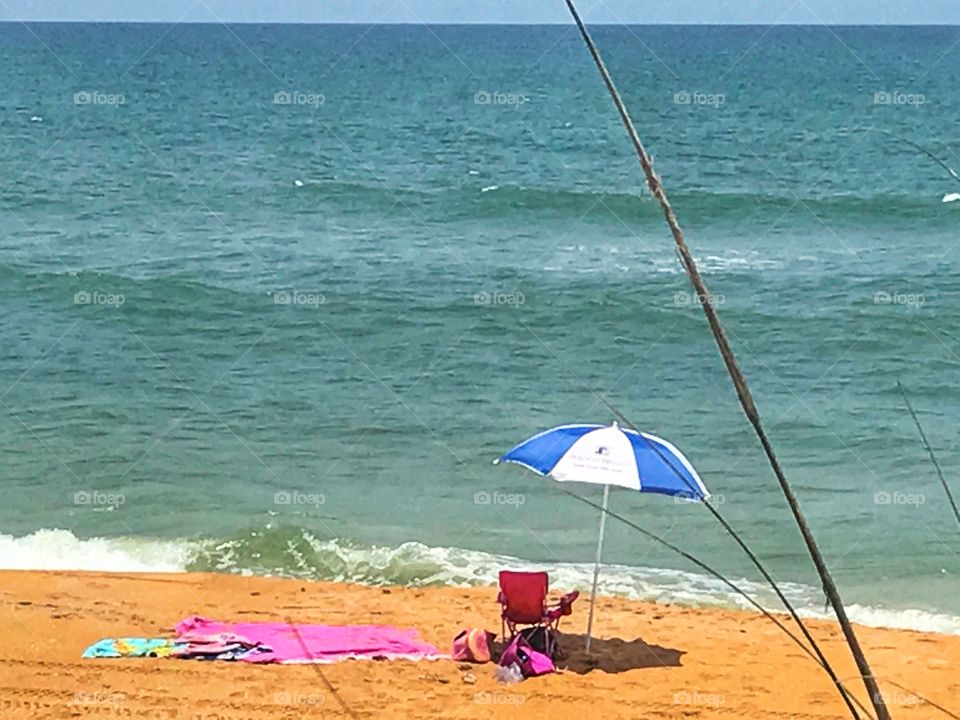 Colorful beach scene