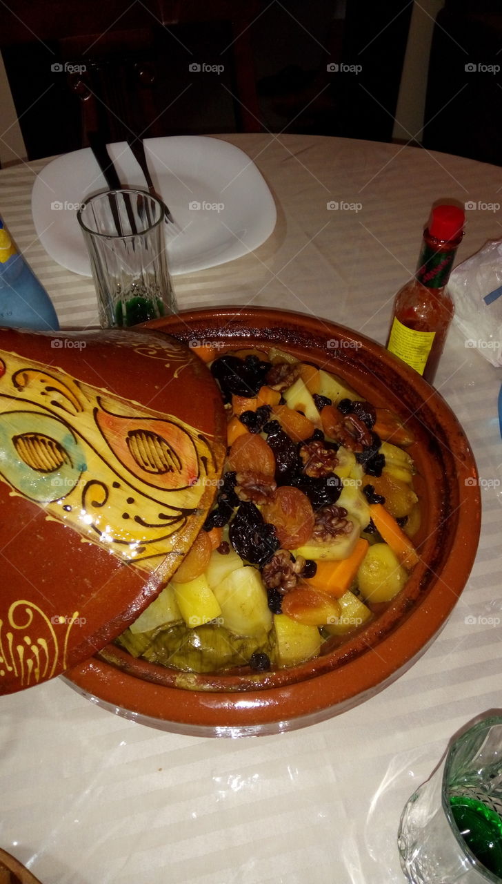 Algerian,traditional food,called tagine.