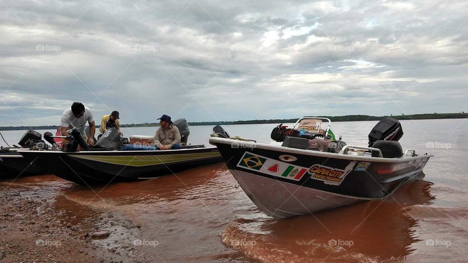 Barcos, pesca, rio, paisagem, pescadores, pescarias, campeonato, tucunarés.