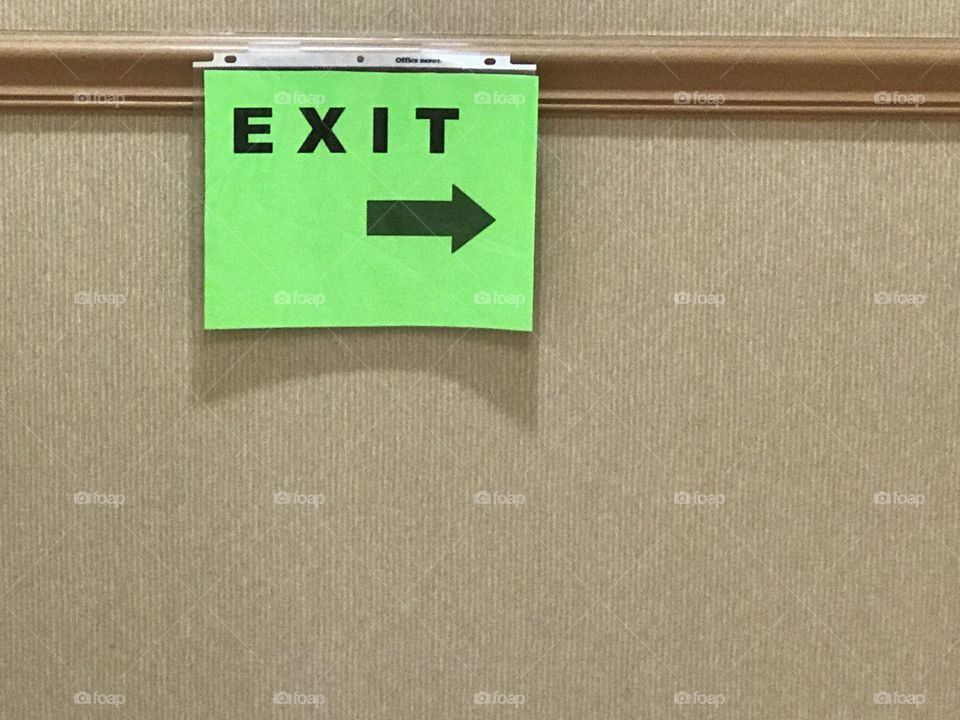 Random green exit sign