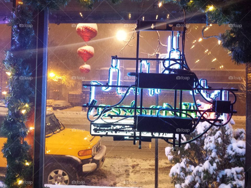 trapped in a snow storm