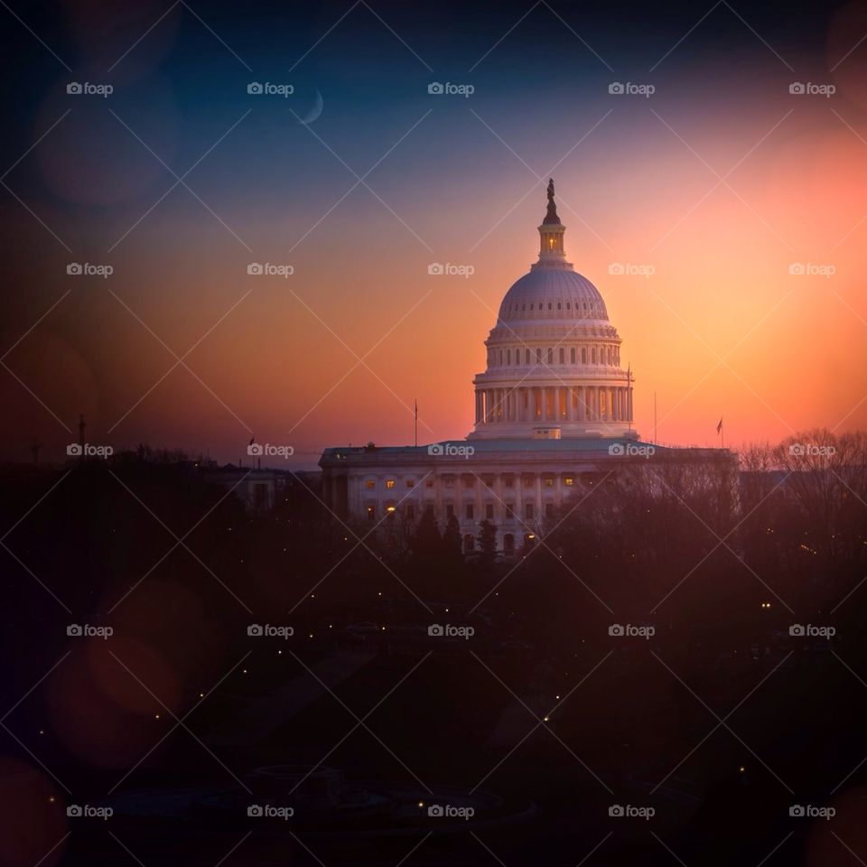 Washington DC sunset 