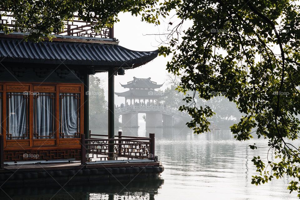 West lake in Hangzhou city, China 