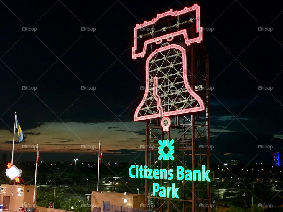 Citizens Bank Park Philadelphia Phillies MLB baseball stadium at dusk