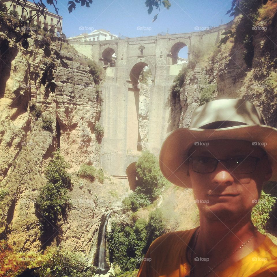 An adventure Time in Ronda. photo taken in Ronda (Spain) but looks like it is an ancient place:)