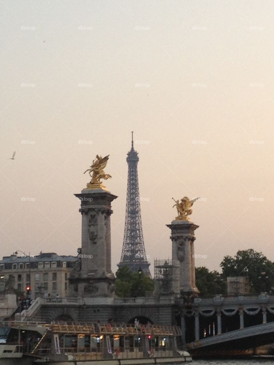 Eiffel Tower in the sunset 