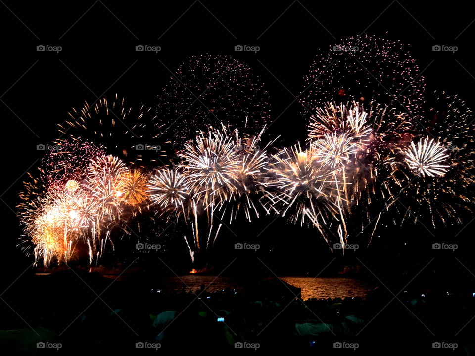 Beautiful colors of fireworks 