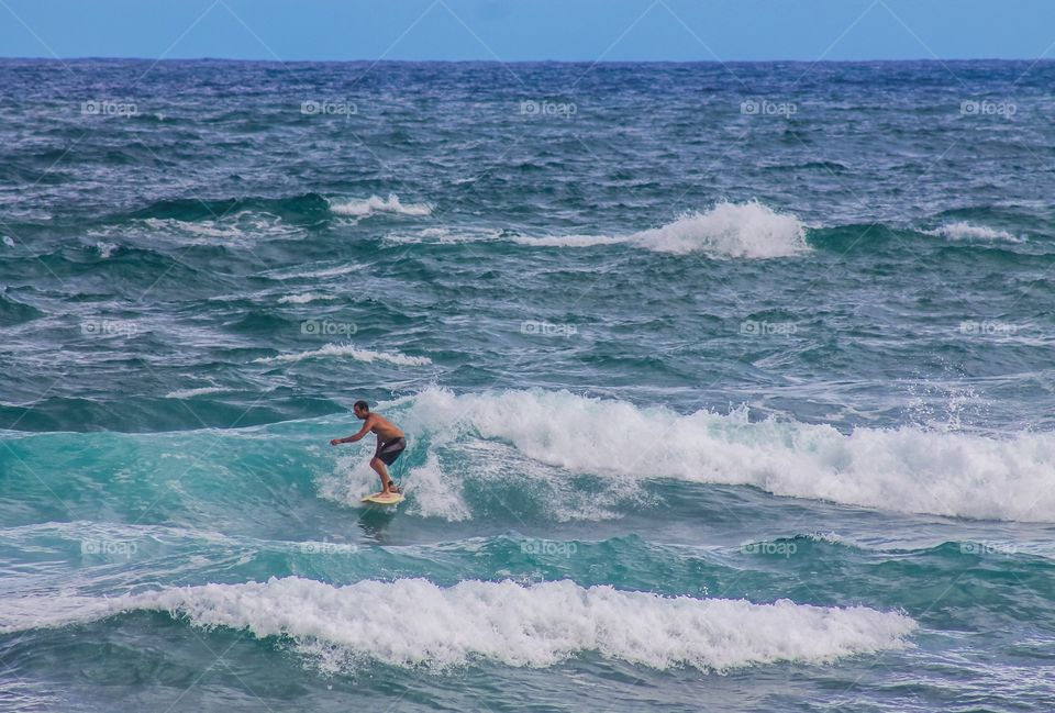 Surfing the ocean blue
