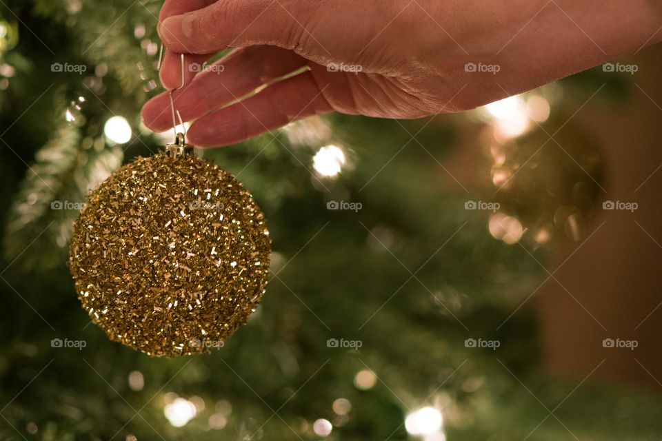 Decorating the Christmas tree