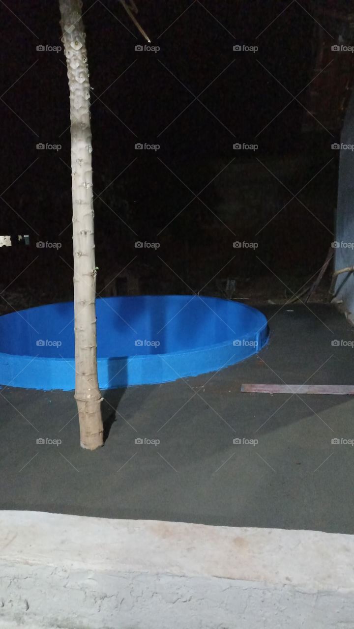 Swimming pool under construction