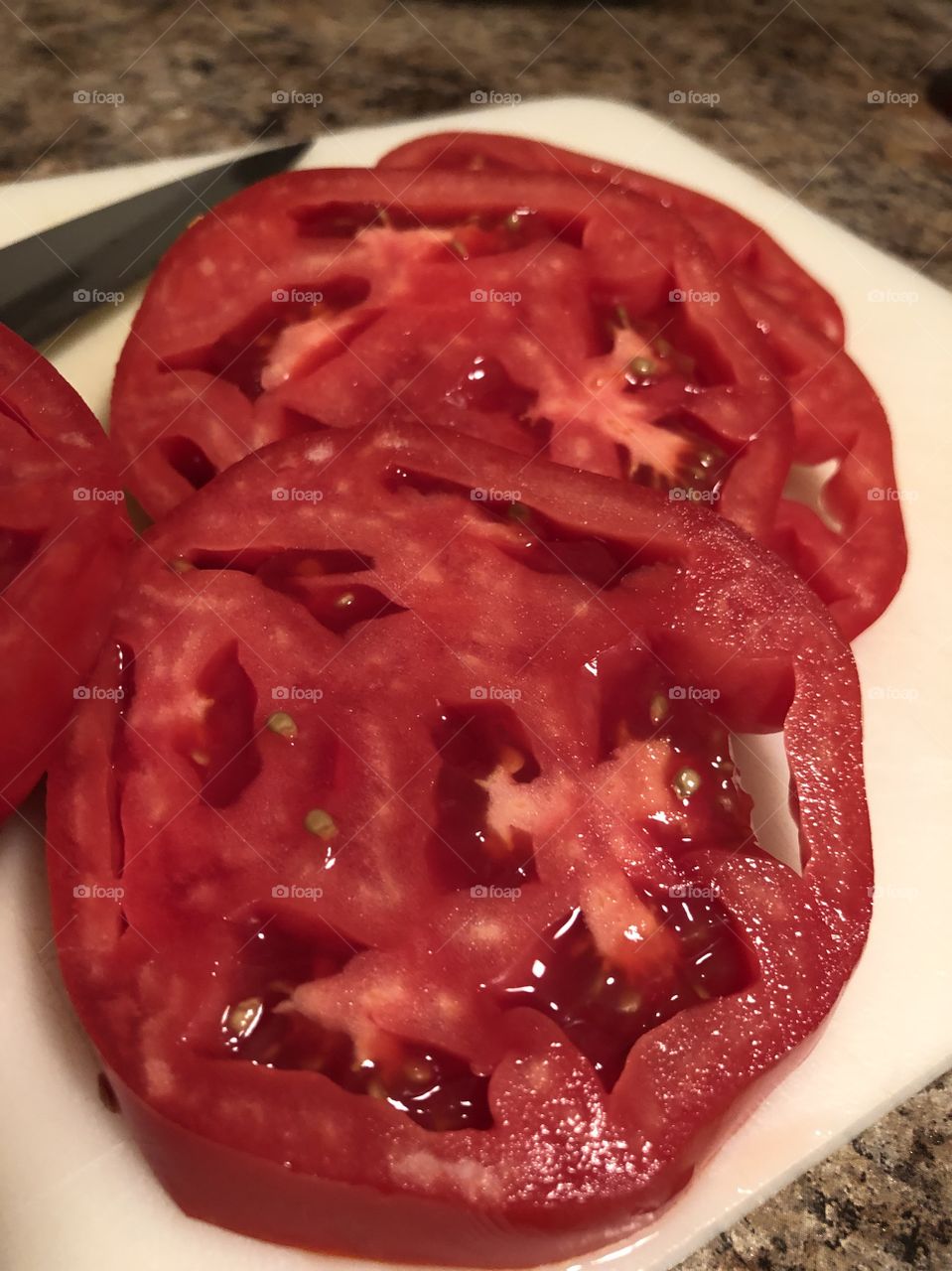 Garden fresh tomatoes sliced 