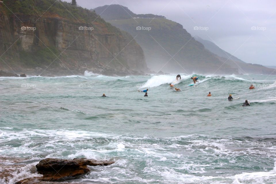 Surfing.