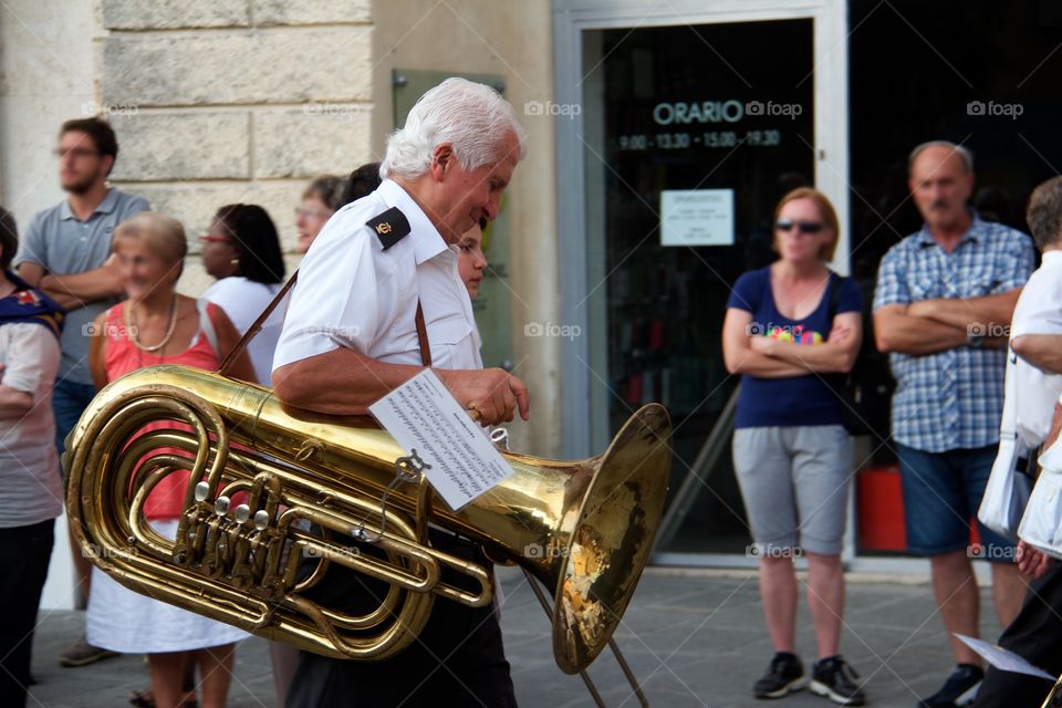 Man with cornet. Man with cornet 