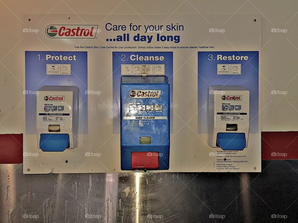 skin care products for the workshop