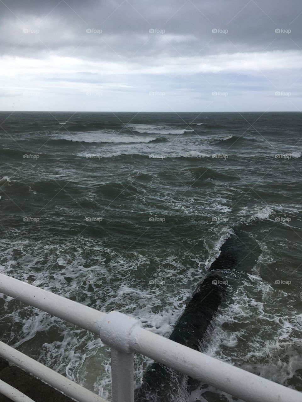 Aberystwyth sea waves