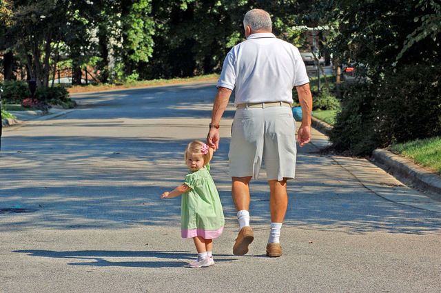 trees hands walking daughter by mmcook