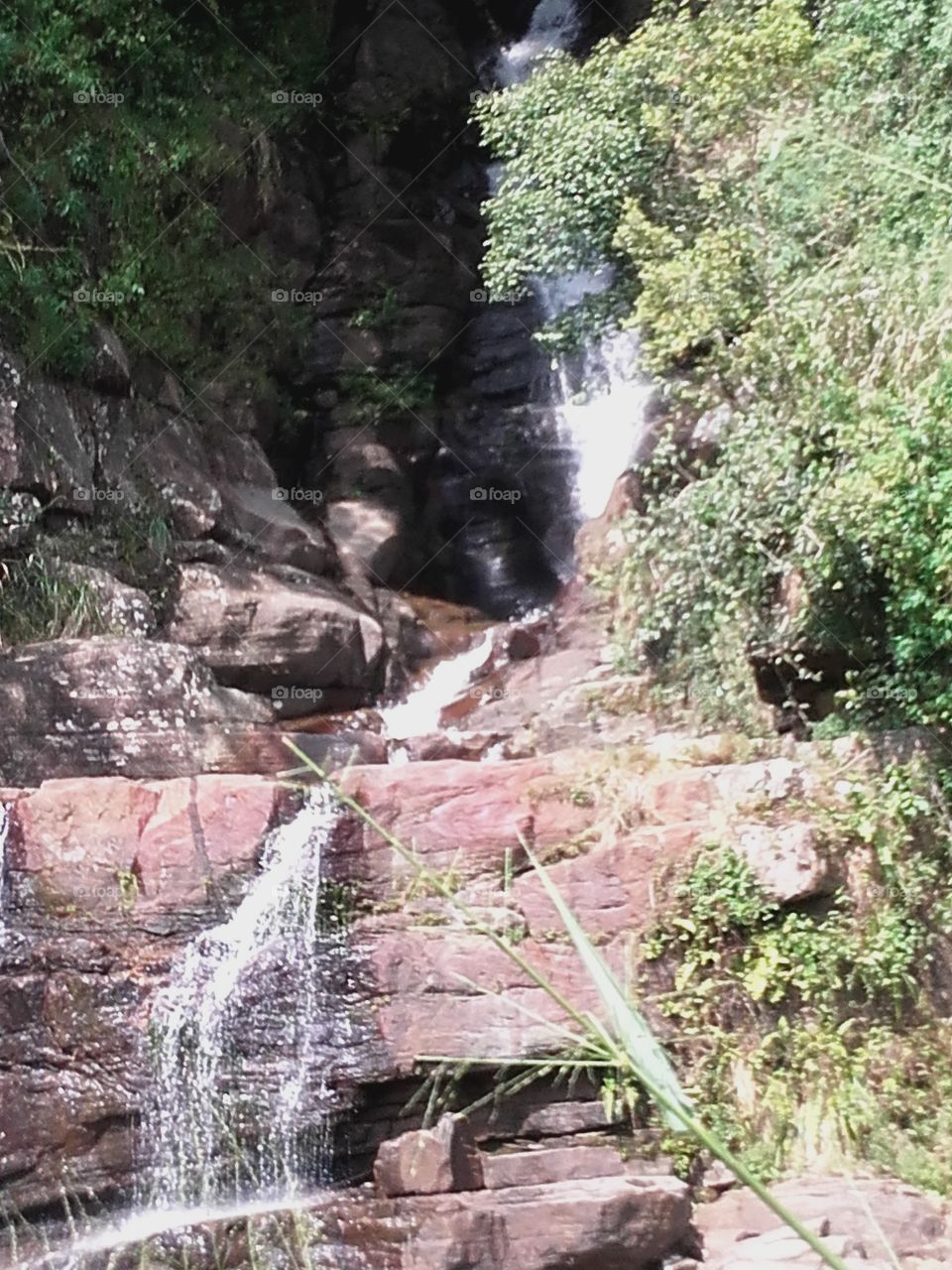 Waterfall and mountain pool