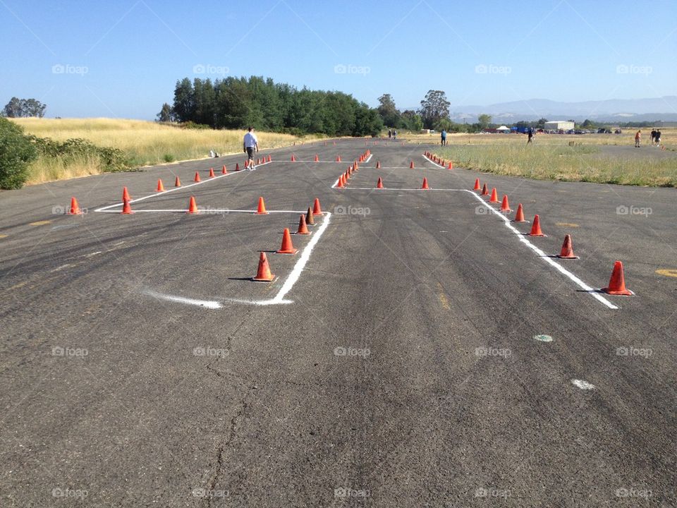 Autocross race track set up