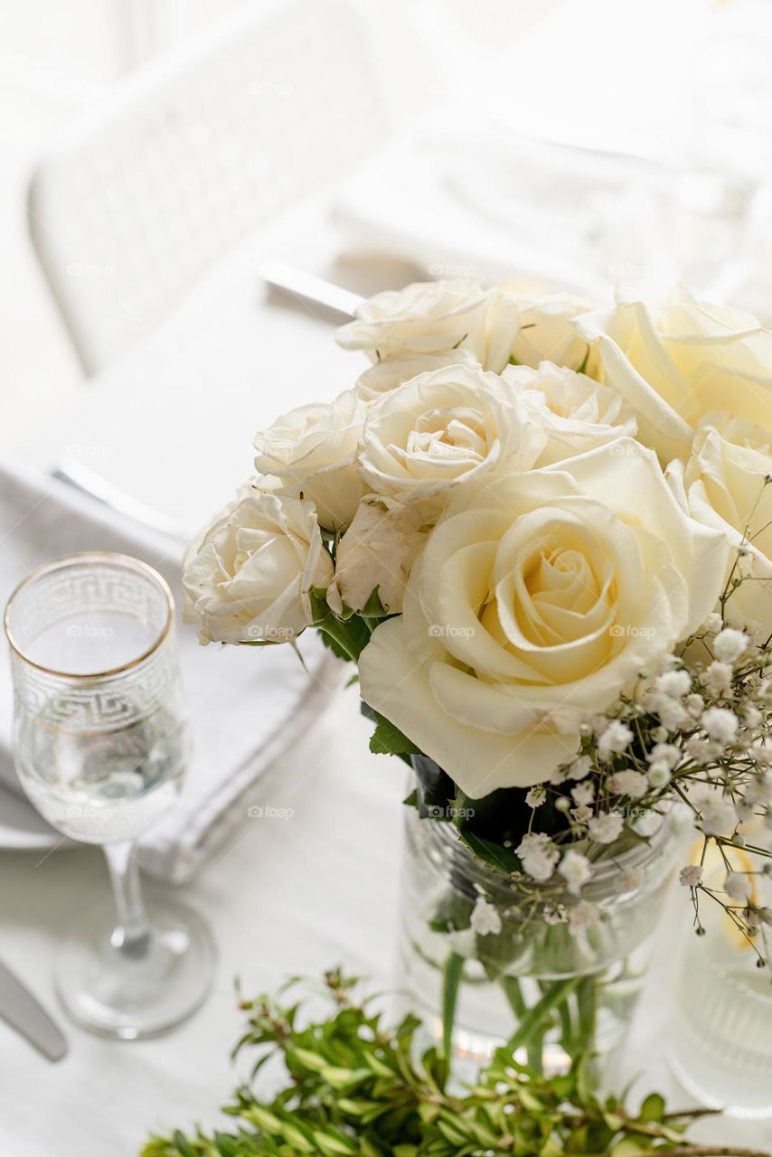 beautiful flowers in the vase