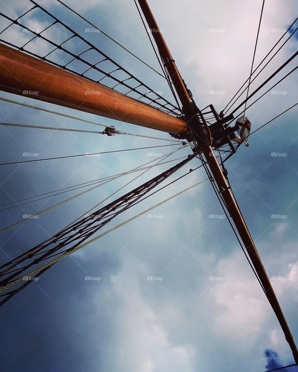 The skies were darkening above the little pirate ship at Charlestown Landing in Charleston, South Carolina.