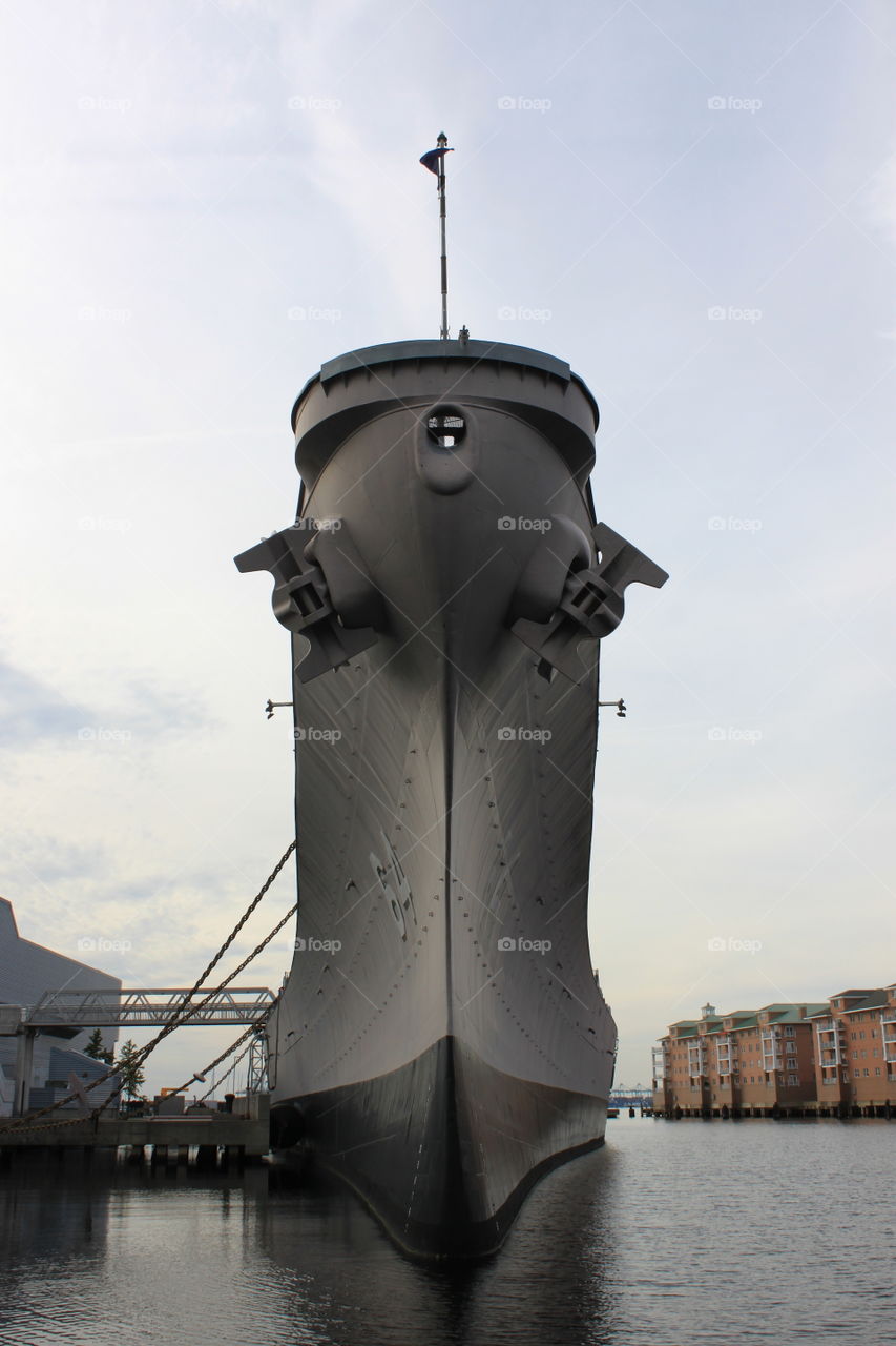 This is the USS Wisconsin at Nauticus in Norfolk, VA