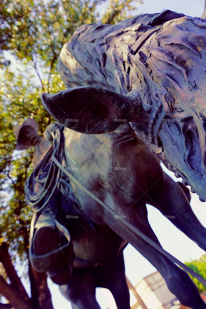 Cowboy and Horse Sculpture 2