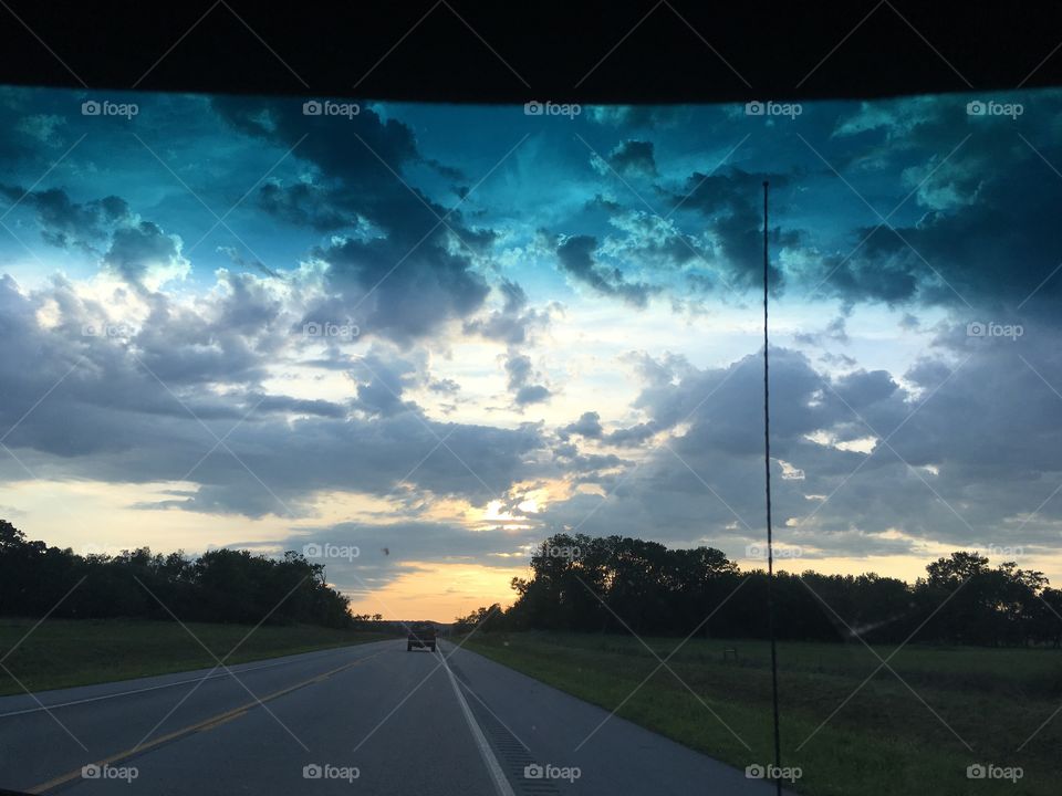 On the way home from a long but blessed day looking like the clouds are moving back in 