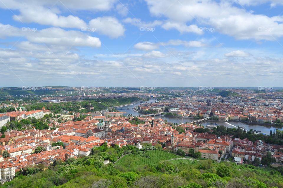 Prague roof top view 