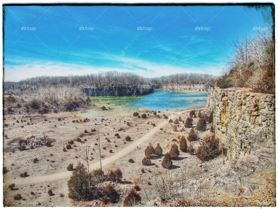 Early spring nature park view