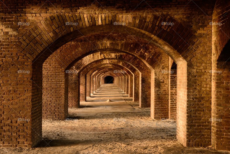 Brick arches at fort jefferson