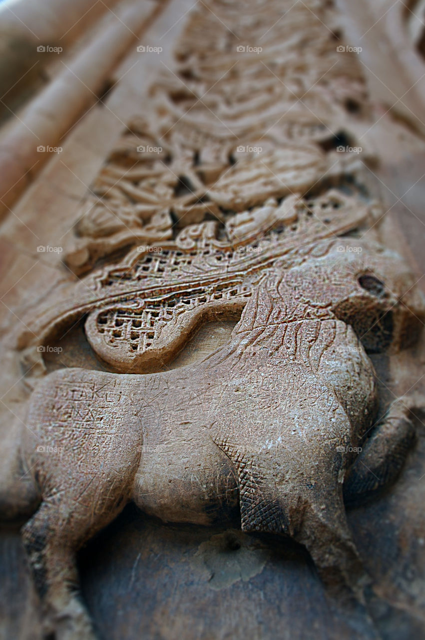 Reliefs of a gate of Ishak Pasha Palace