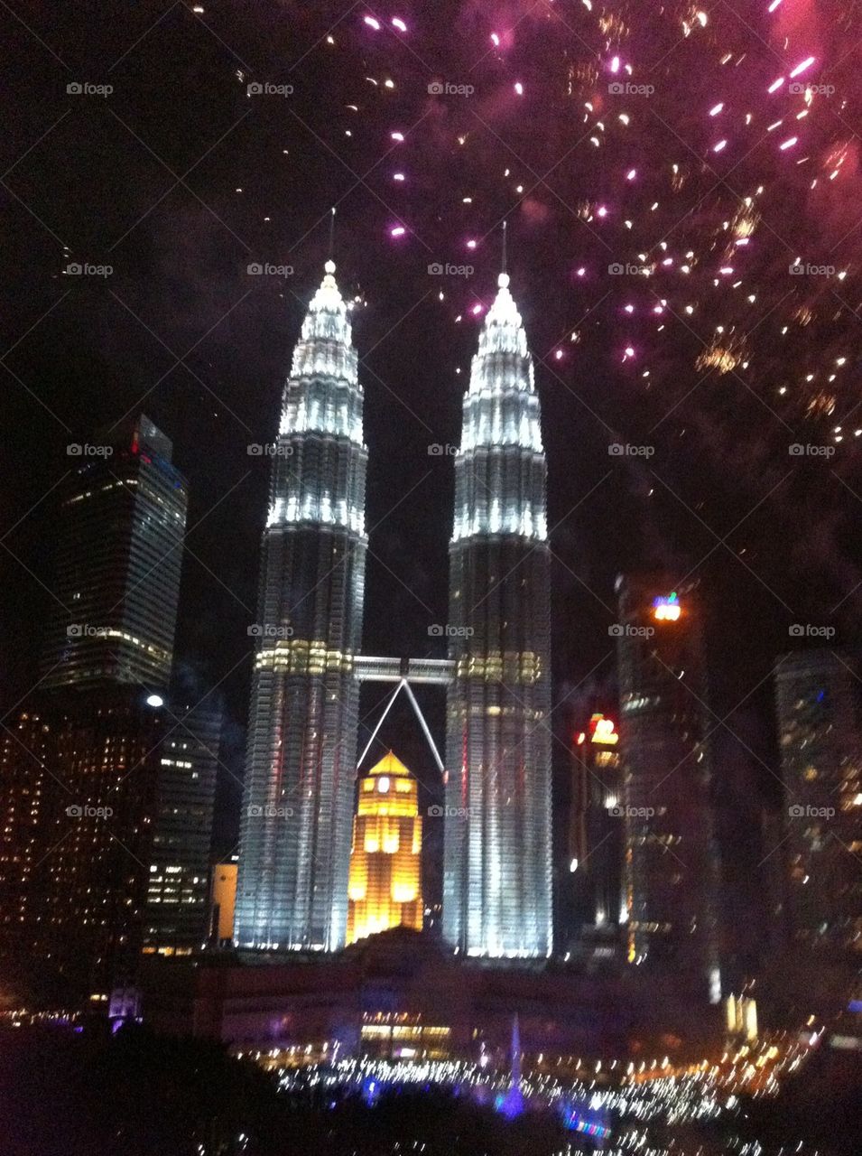 Petronas tower fireworks