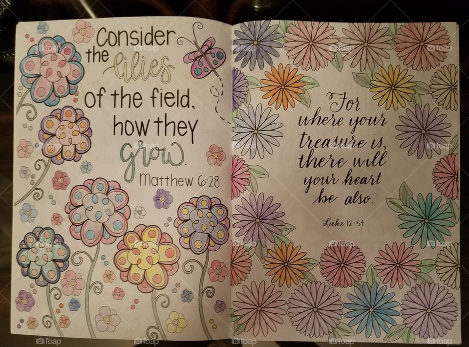 my artwork from the scripture coloring book