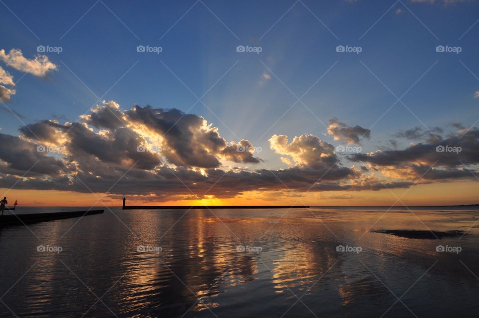 Lakefront sunset, Mandeville, La
