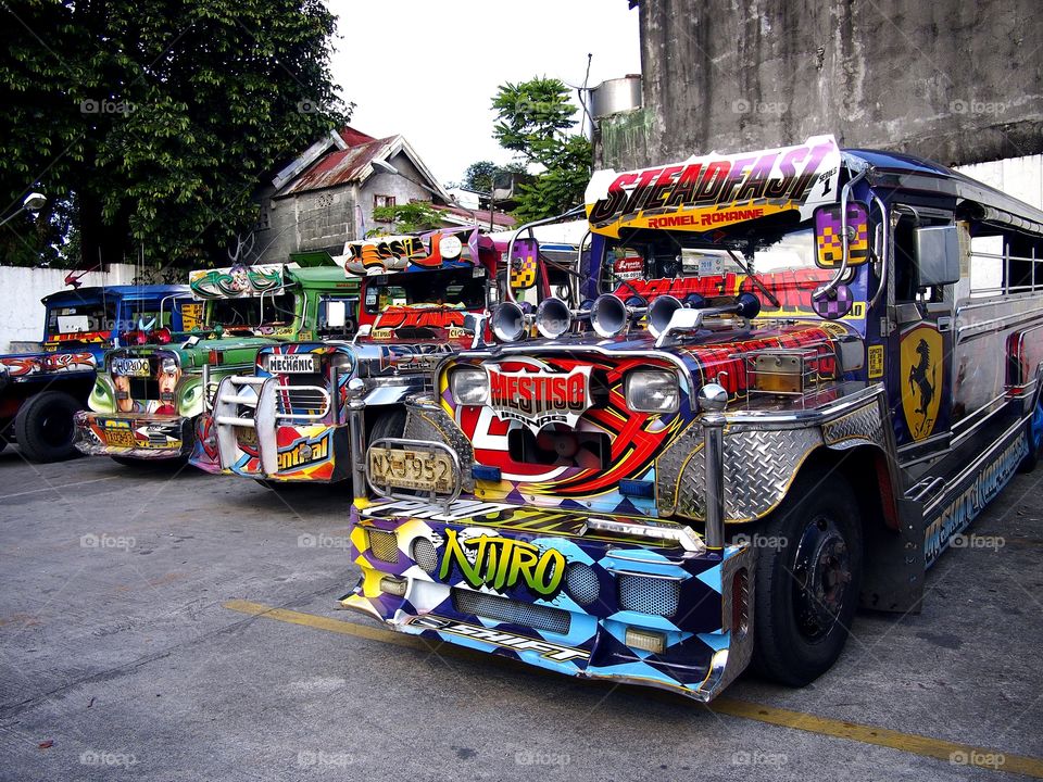 colorful passenger jeepneys