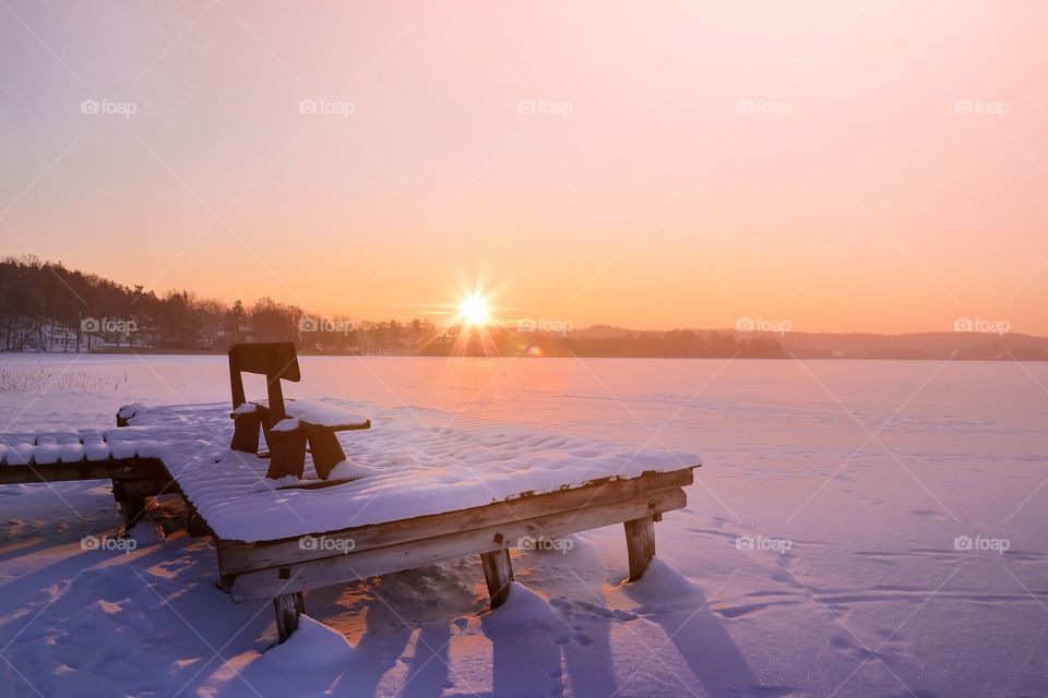 Winter sunset