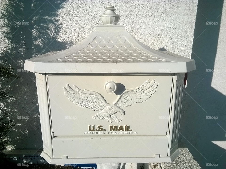 Mailbox with Bald Eagle on.