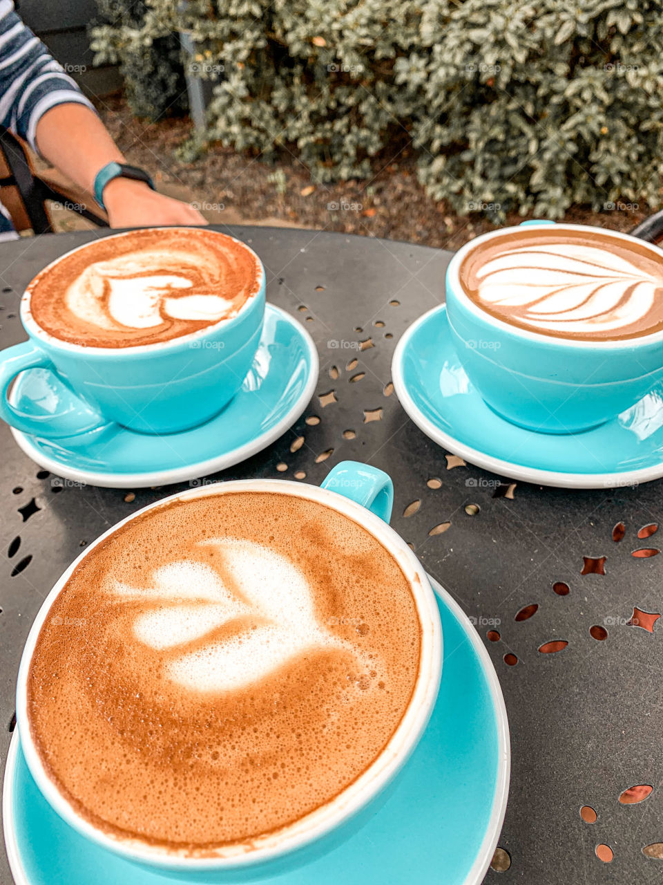 Fancy latte art with friends. 