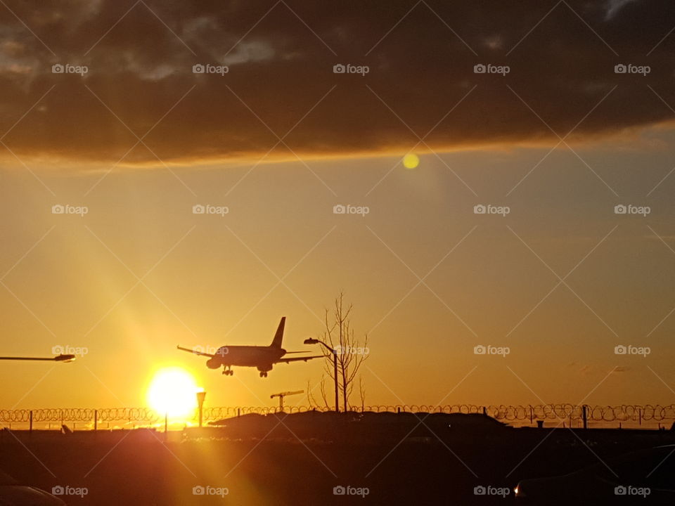 Beautiful Sunset Landing. London Heathrow!