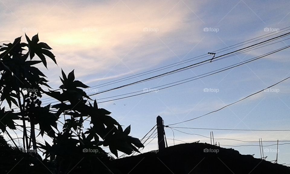 No Person, Wire, Sky, Silhouette, Energy
