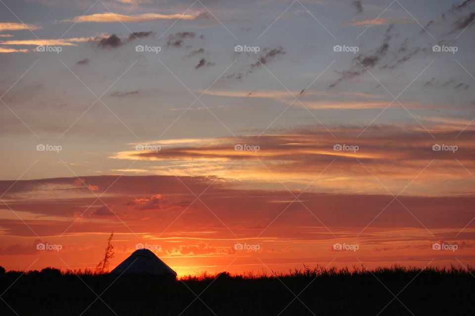 Sunset in Kazakhstan
